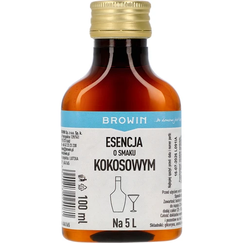 Esenca z okusom kokosa, za 5 L - 100 ml