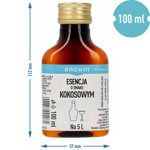 Esenca z okusom kokosa, za 5 L - 100 ml - 7