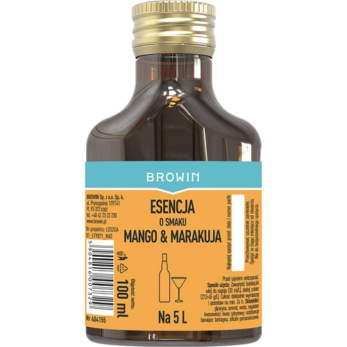 Esenca z okusom mango & marakuja za 5 L, 100 ml