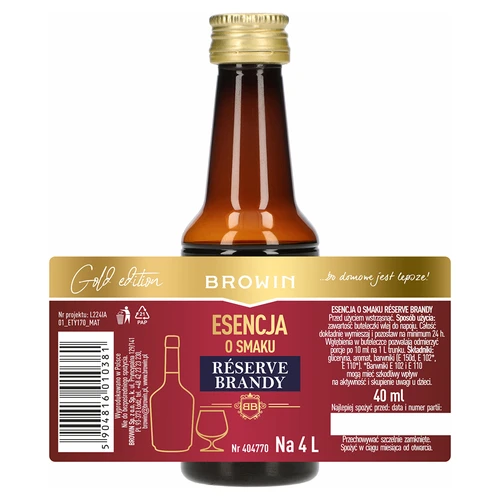 Esenca z okusom Reserve Brandy, 40 ml, za 4L - 4