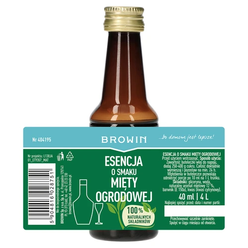 Esenca z okusom vrtne mete, za 4 L, 40 ml - 4