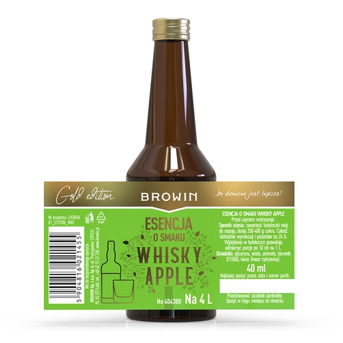Esenca z okusom Whisky Apple - 40 ml, za 4 L - 4