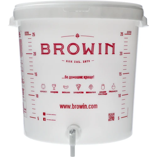 Fermentacijska posoda 30 L s pokrovom, pipo in veho UA - 4