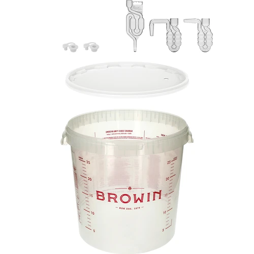 Fermentacijska posoda 30L s potiskom in 3 vrelimi vehami - 3