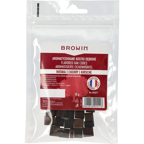 Francoski hrastovi kocki, močno pečene, aromatizirane - Češnja, 20g - 2