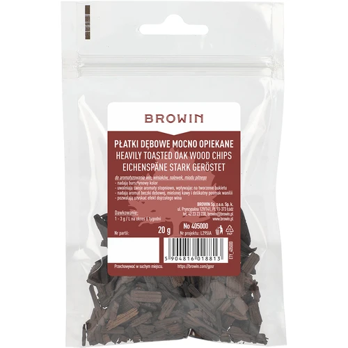 Hrastovi sekanci močno žgani, 20 g - 2