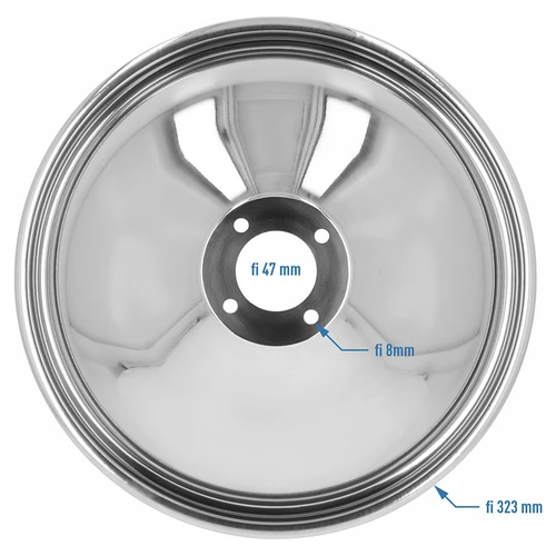 Izbočen pokrov za jekleno posodo 18 l - 4