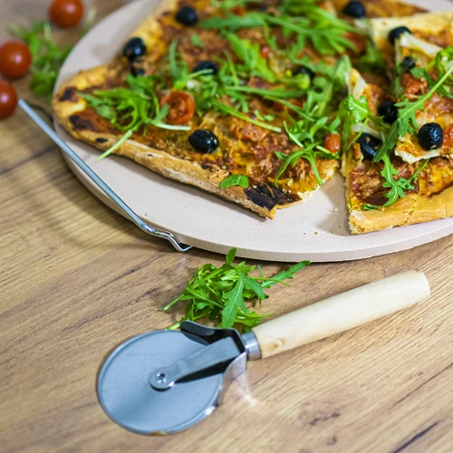 Kamen za pico z držalom in rezalnikom za pico, iz kordierita, okrogel, premer 33 cm - 16