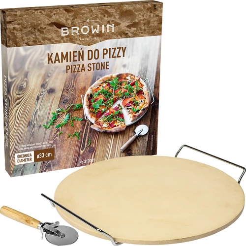 Kamen za pico z držalom in rezalnikom za pico, iz kordierita, okrogel, premer 33 cm - 6