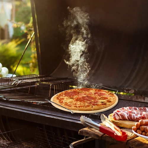 Kamen za pico z držalom in rezalnikom za pico, iz kordierita, okrogel, premer 33 cm - 18