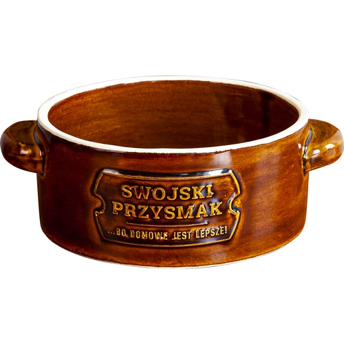 Kamenina - lonec za svinjsko mast, okrogel s pokrovom, 1 l - 2