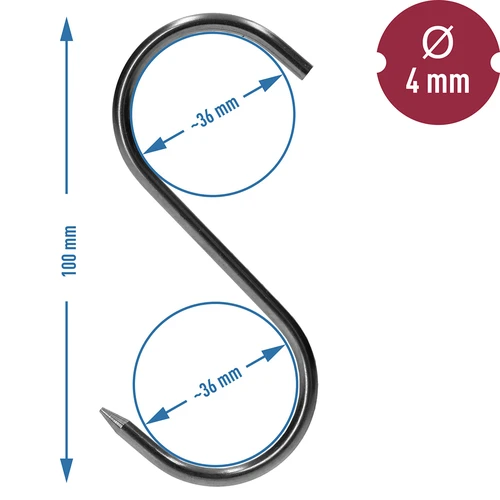 Kavlji za prekajevanje – S, naostreni, 4 mm x 100 mm, 5 kosov - 6