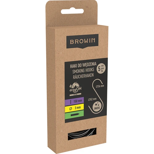 Kavlji za prekajevanje – S, zašiljeni, 3 mm × 150 mm, 5 kosov - 3