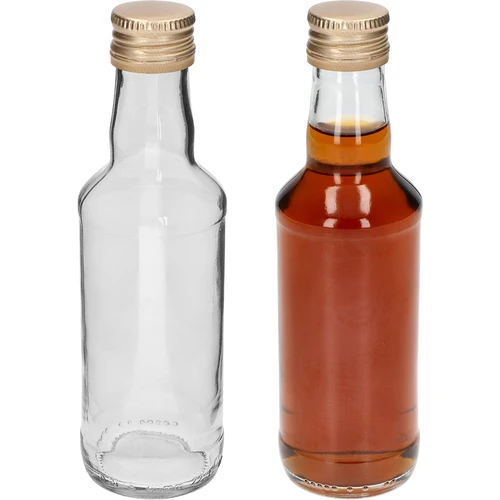 Monopolna steklenica 200 ml, z zlatim navojnim zamaškom fi 28, 1 kos. - 3