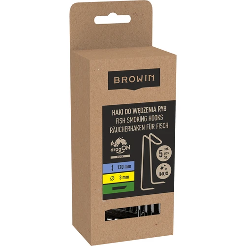 Kljuke za prekajevanje rib - dvojne - 5 kos. - 3