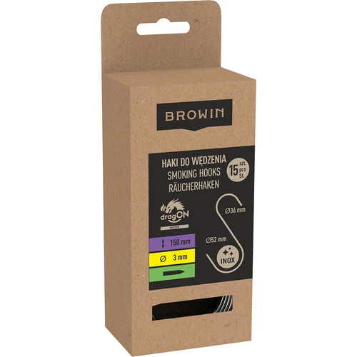 Kljuke za prekajevanje - S, naostrene 3 mm x 150 mm, 15 kos. - 3