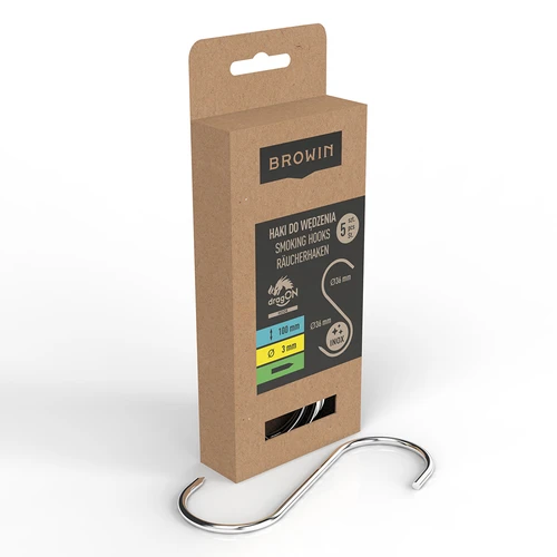 Kljuke za prekajevanje – S, našiljene, 3 mm x 100 mm, 5 kosov - 2