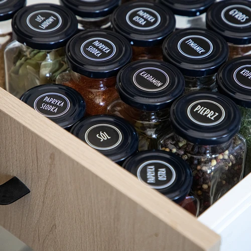 Komplet 12 x kozarec 120 ml + 30 etiket za označevanje začimb - 13
