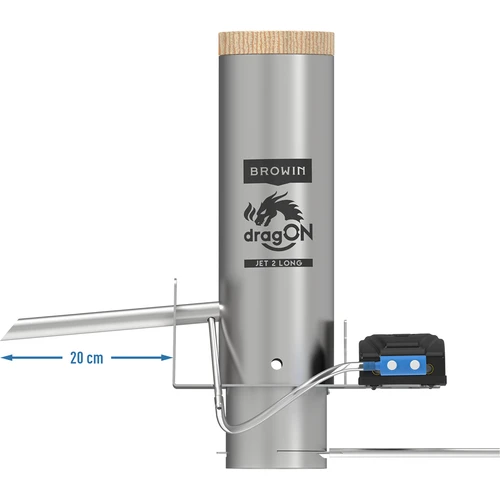 Komplet dragON za prekajevalnik – moduli IQ z Wi‑Fi in generator dima JET 2 LONG s pepelnikom - 5