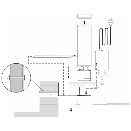 Komplet dragON za prekajevalnik – moduli IQ z Wi‑Fi in generator dima JET 2 LONG s pepelnikom - 10