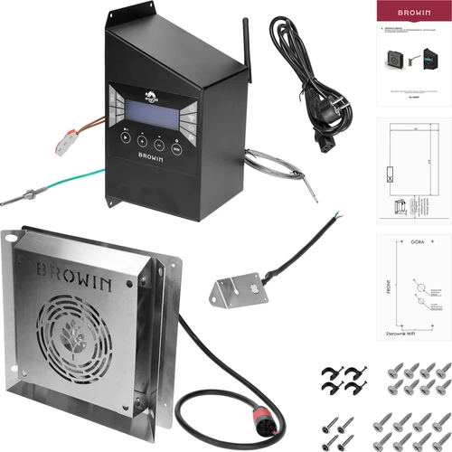 Komplet električnih modulov z Wi‑Fi krmilnikom – dragON IQ 1,5 kW, za vrtne prekajevalnice - 2
