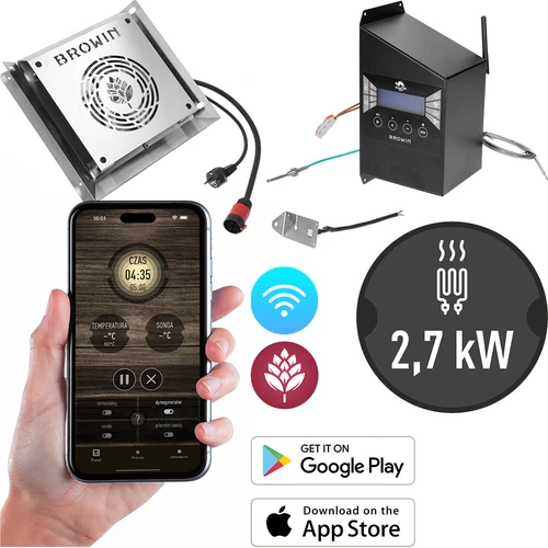 Komplet modulov s krmilnikom Wi‑Fi - dragON IQ 2,7 kW, za vrtne prekajevalnice  - 1 