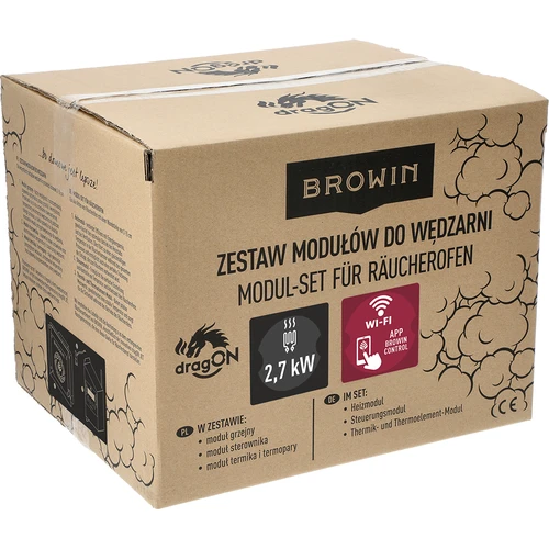 Komplet modulov s krmilnikom Wi‑Fi - dragON IQ 2,7 kW, za vrtne prekajevalnice - 11