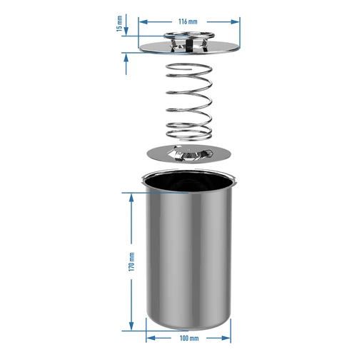 Komplet z vodnim plaščem-model za šunko 1,5 kg + lonec - 14
