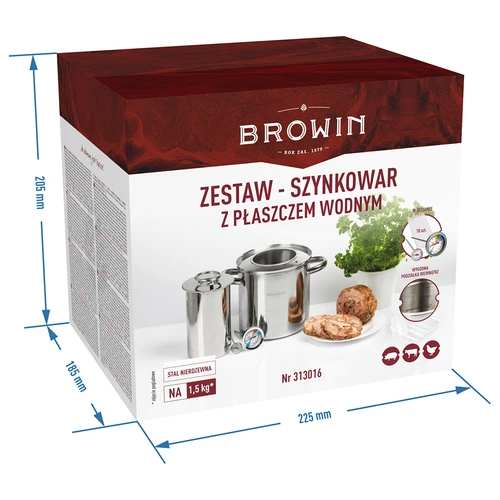 Komplet z vodnim plaščem-model za šunko 1,5 kg + lonec - 16