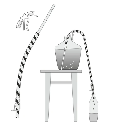 Komplet za pretakanje vina z držalom in zaporno sponko - 10