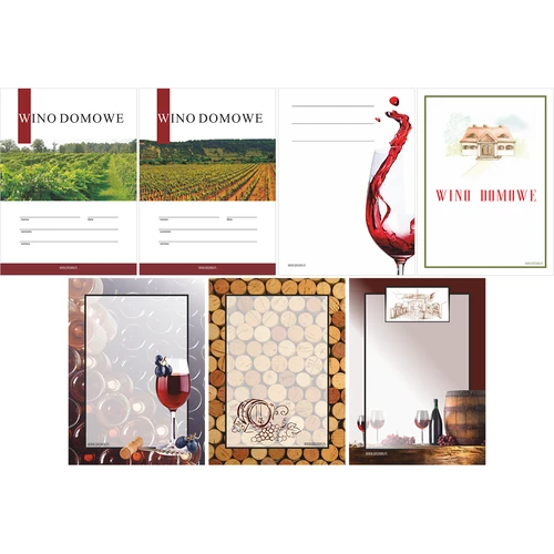 Komplet: zamaški iz plute + etikete + krčljive kapsule - 8 kosov - 4