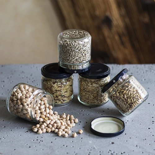 Kozarci 212 ml fi66/4 s črnimi pokrovčki, 6 kos. - 5