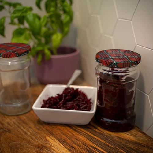 Kozarci 300 ml z barvnim pokrovčkom fi 66 - 6 kosov. - 17