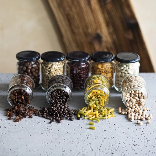 Kozarec 250 ml fi 66/4 črn pokrovček - 6 kos. - 5