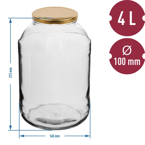 Kozarec 4 L z navojnim pokrovčkom ø 100 - 3