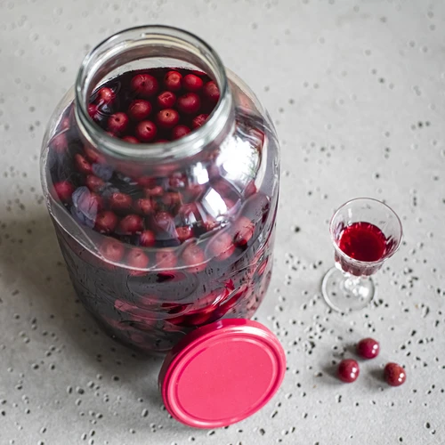 Kozarec 5L z okrasnim vzorcem pokrovček bordo fi 100 - 7