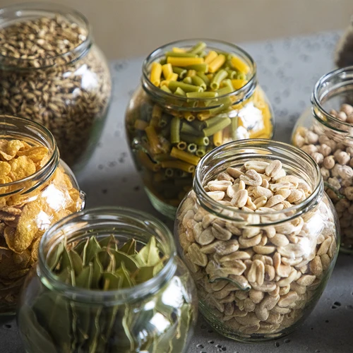 Kozarec Amfora 580 ml (fi 82) s črnim pokrovčkom, 6 kos. - 7