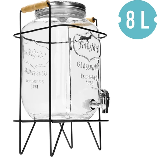 Kozarec Lemonada 8 L - s pipico, na kovinskem stojalu z ročaji - 2