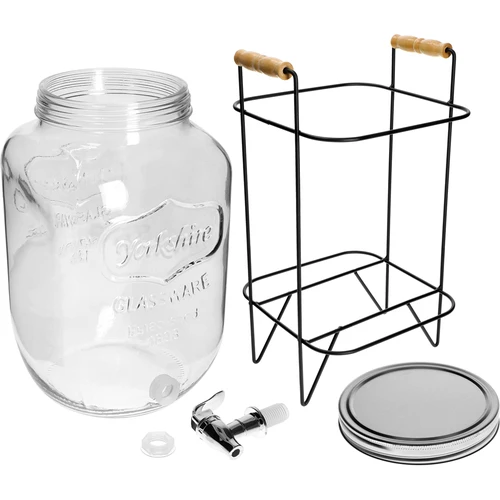 Kozarec Lemonada 8 L - s pipico, na kovinskem stojalu z ročaji - 3