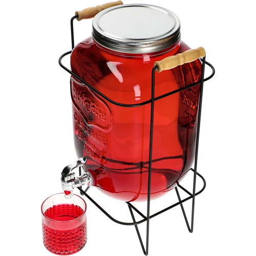Kozarec Lemonada 8 L - s pipico, na kovinskem stojalu z ročaji - 5