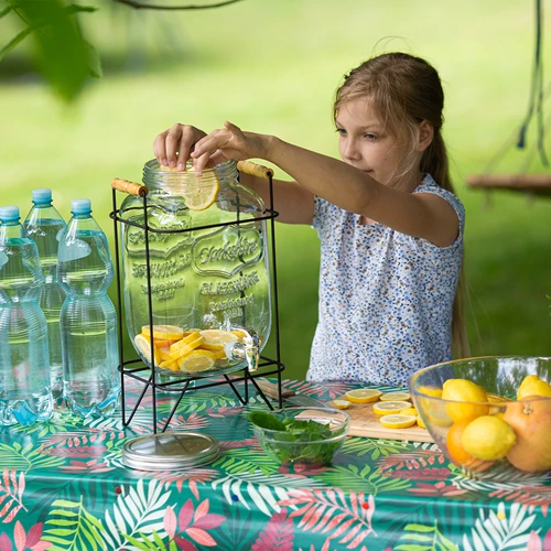 Kozarec Lemonada 8 L - s pipico, na kovinskem stojalu z ročaji - 7