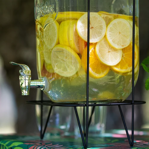 Kozarec Lemonada 8 L - s pipico, na kovinskem stojalu z ročaji - 9