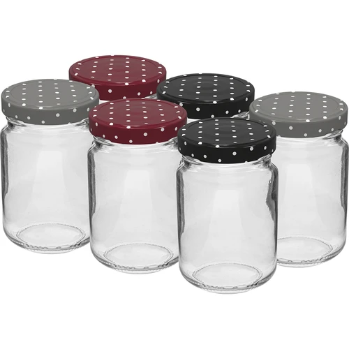 Kozarec TO 156 ml barvni pokrovček fi 53/4 -6 kos.