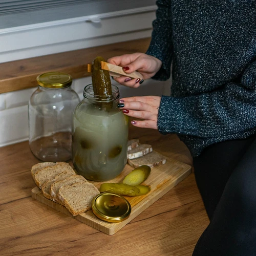 Kozarec TO 2 L z zlatim pokrovčkom fi 82/6, 6 kosov - 3