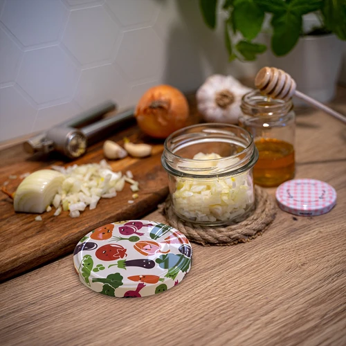 Kozarec TO 235 ml s barvnim pokrovčkom fi82 - 6 kos. - 14