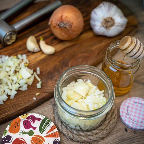 Kozarec TO 235 ml s barvnim pokrovčkom fi82 - 6 kos. - 15