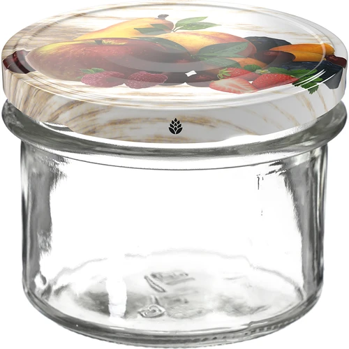 Kozarec TO 235 ml s barvnim pokrovčkom fi82 - 6 kos. - 2