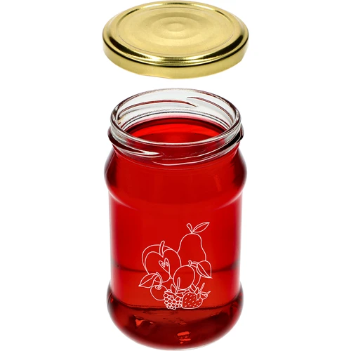 Kozarec TO 300 ml s potiskom mešanice sadja in pokrovčkom fi66/4 - 6 kosov. - 5