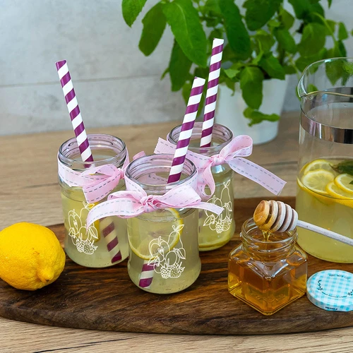 Kozarec TO 300ml s potiskom - mešanica sadja, s pokrovčkom fi66/4 - 3 kosi. - 7