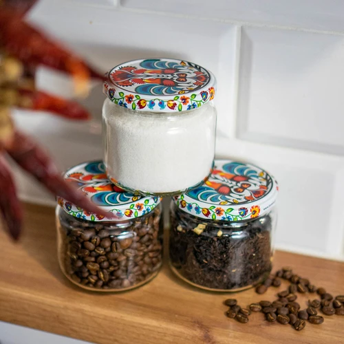 Kozarec TO 370 ml s barvnim pokrovčkom fi82/6- 6 kos. - 11